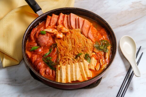 Korean Army Base Stew (Budae Jjigae)